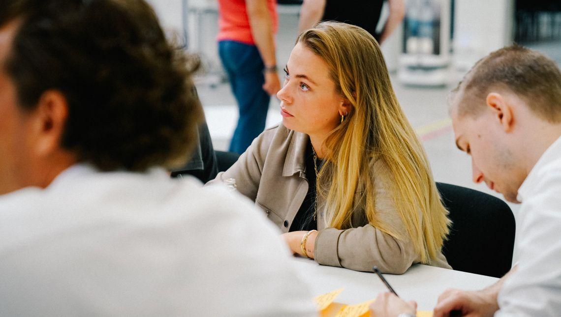Fokus auf Teilnehmerin
